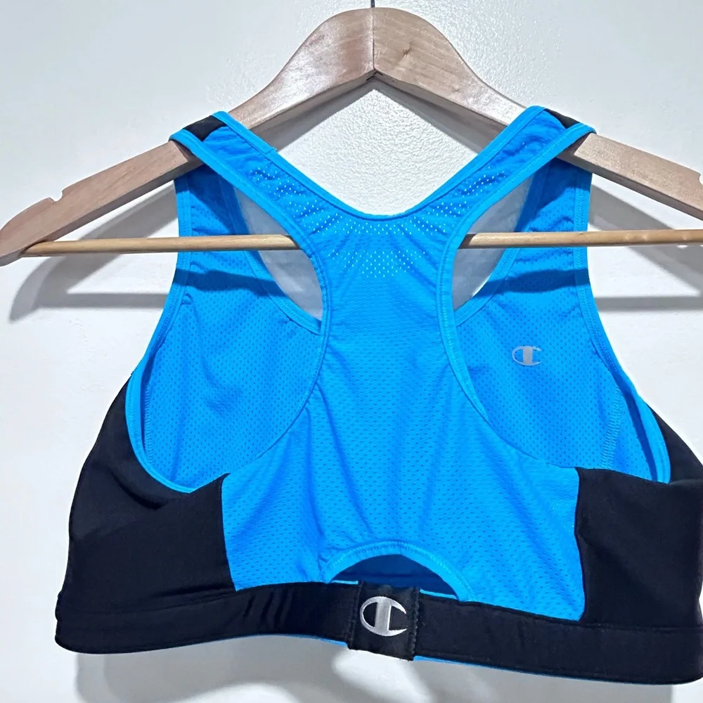 Champion Women's‎ Blue & Black Sports Bra Size L - Picture 3 of 7